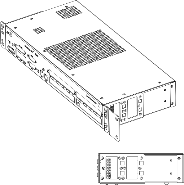 Mounting position for ADM 16/1 racks and ETSI racks (600 mm x 600 mm)