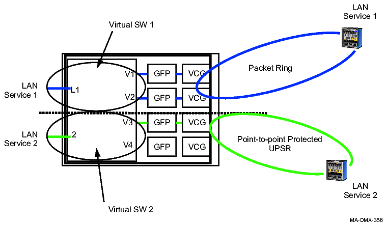 Virtual switches on the LNW170