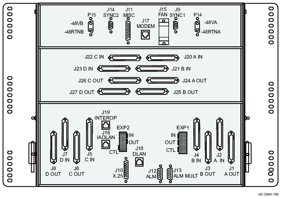 Alcatel-Lucent 1665 DMX High-Capacity shelf backplane connectors