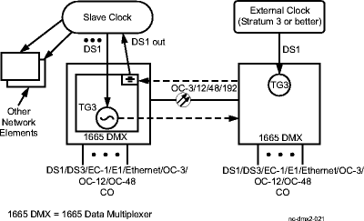 OC-n (OC-3/12/48/192) derived DS1 timing reference