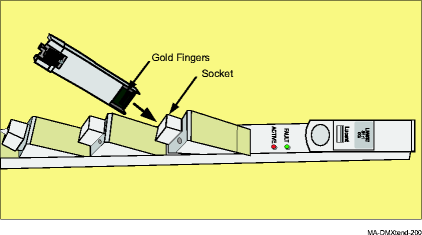 Insert pluggable transmission module into socket