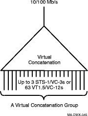 Virtual concatenation group for VLNC35