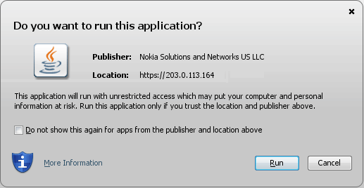 Do you want to run this application?