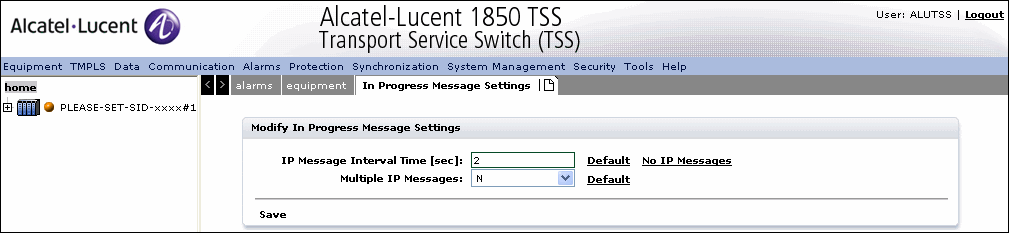 IP message settings