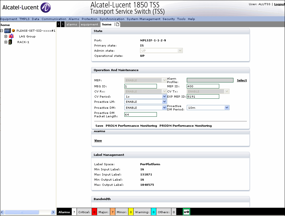Configure MPLSIF