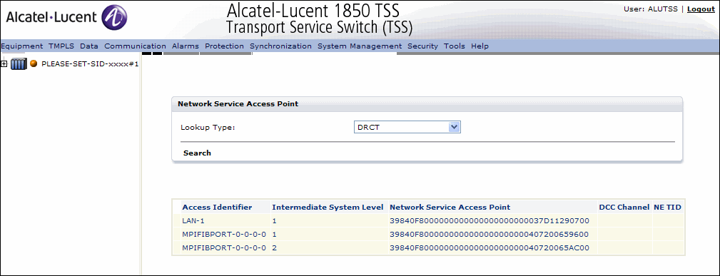 Retrieve Network Service Access Point
