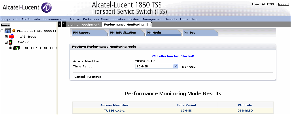 Performance Monitoring mode
