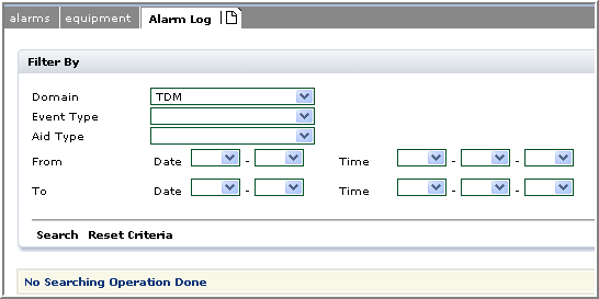 Alarm log