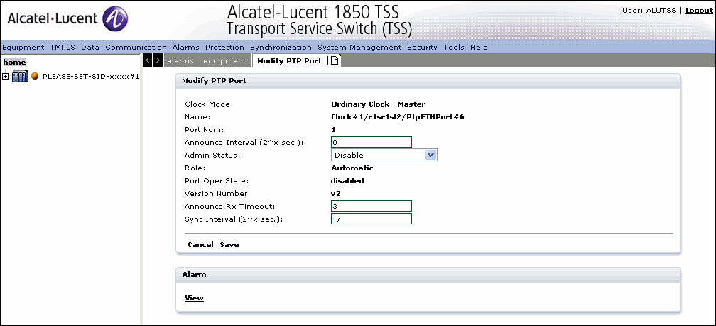 Modify PTP Port