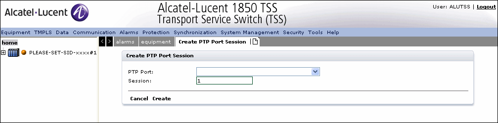 Create PTP Session