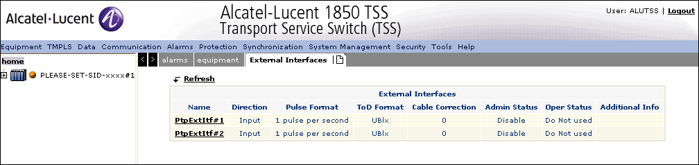 External Interfaces