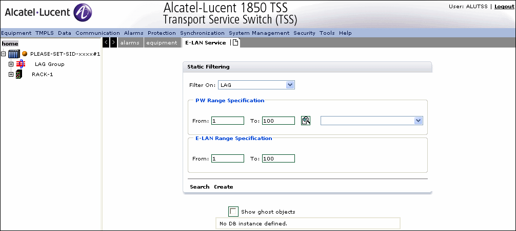 Static filtering DB