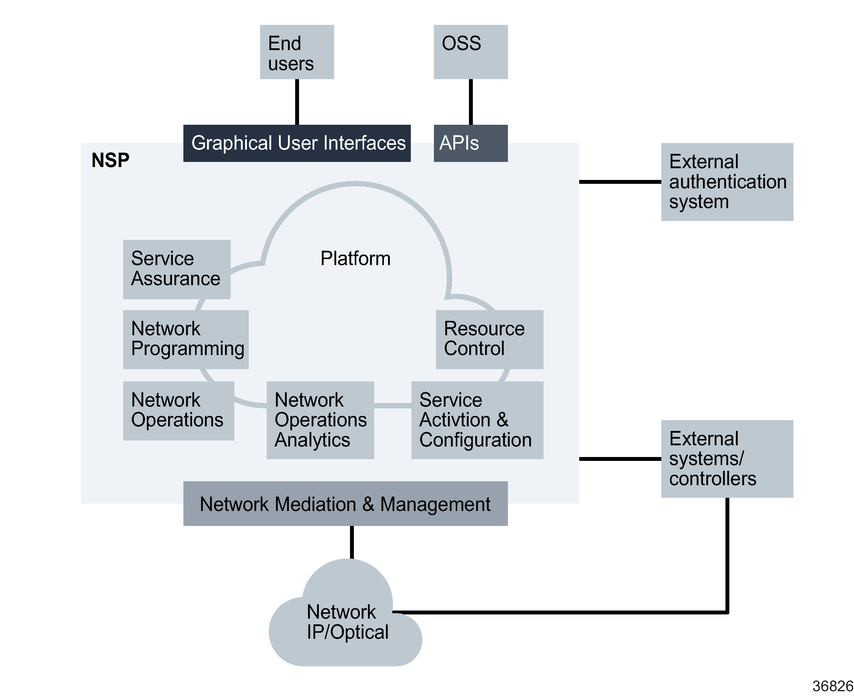 NSP architecture, conceptual view