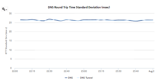 DNS Performance RTT Details report, continued