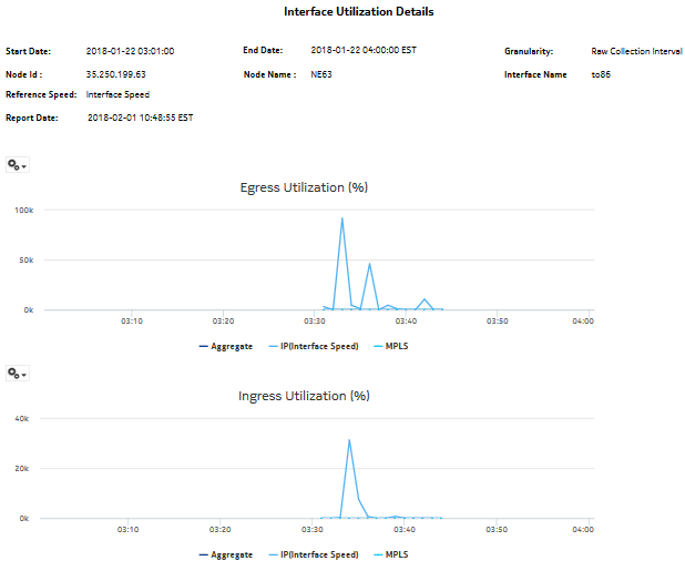 Interface Utilization Details report