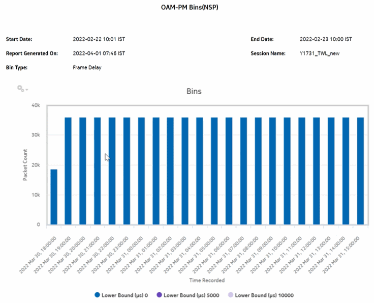 OAM-PM Bins (NSP) report