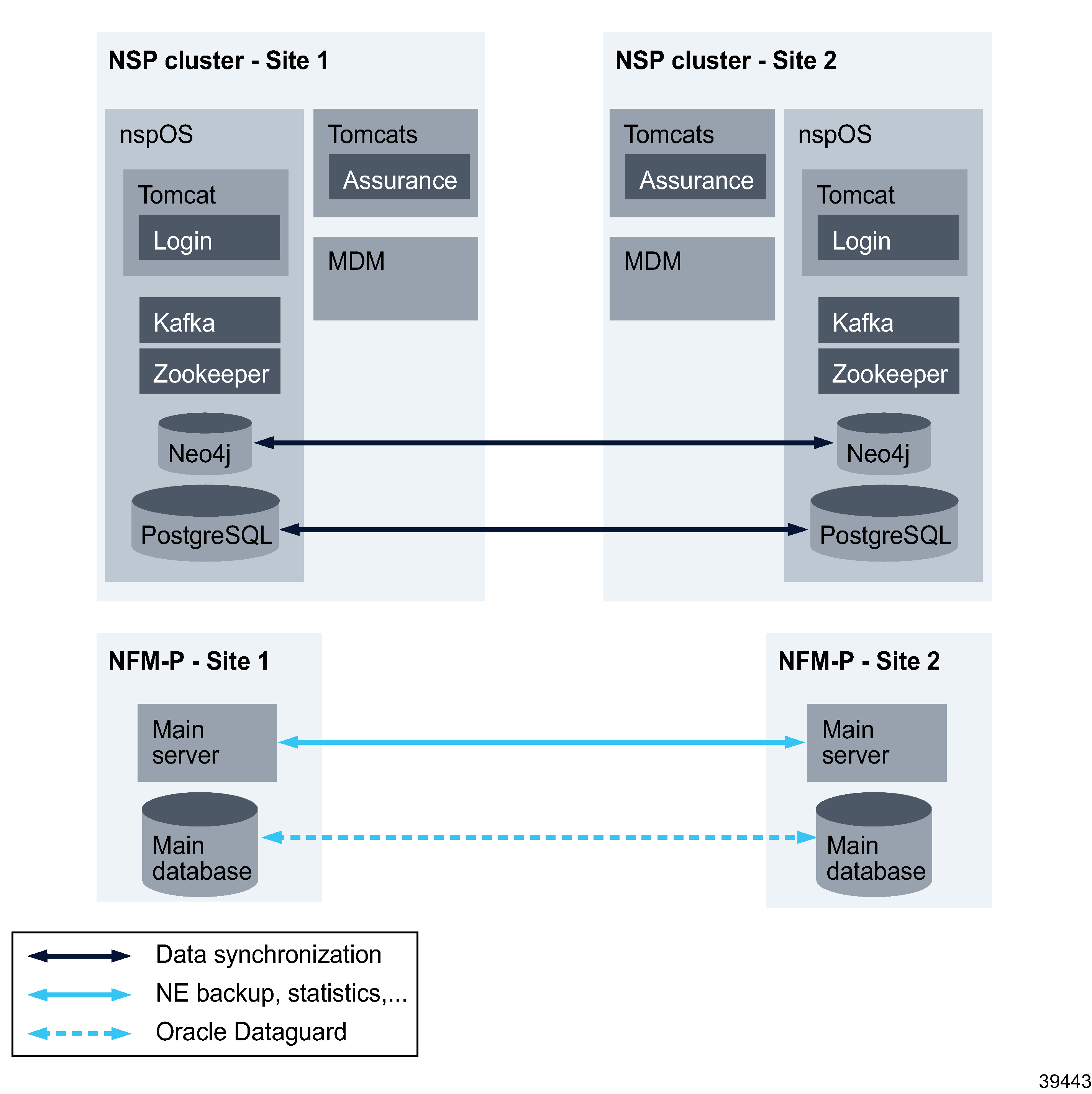 NSP DR deployment with integrated NFM-P