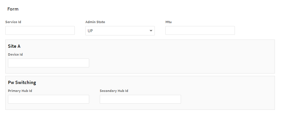 Form with Sample target and Sample YANG