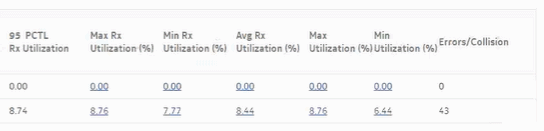 Ports and Interfaces Utilization Summary report