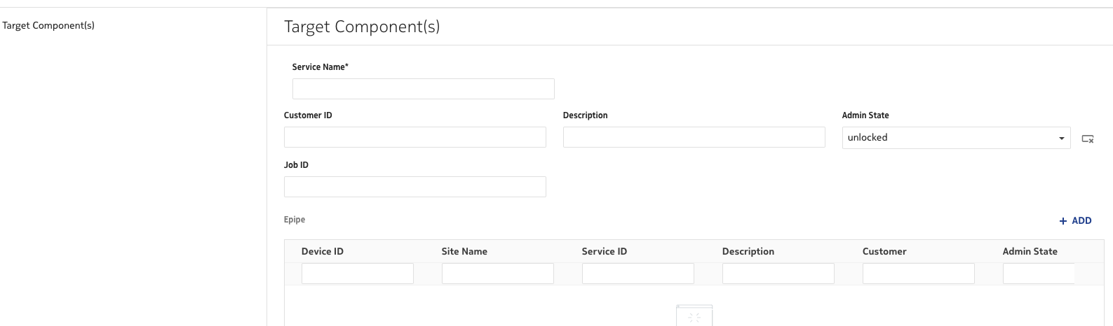 Intent creation form with Sample target and Sample YANG