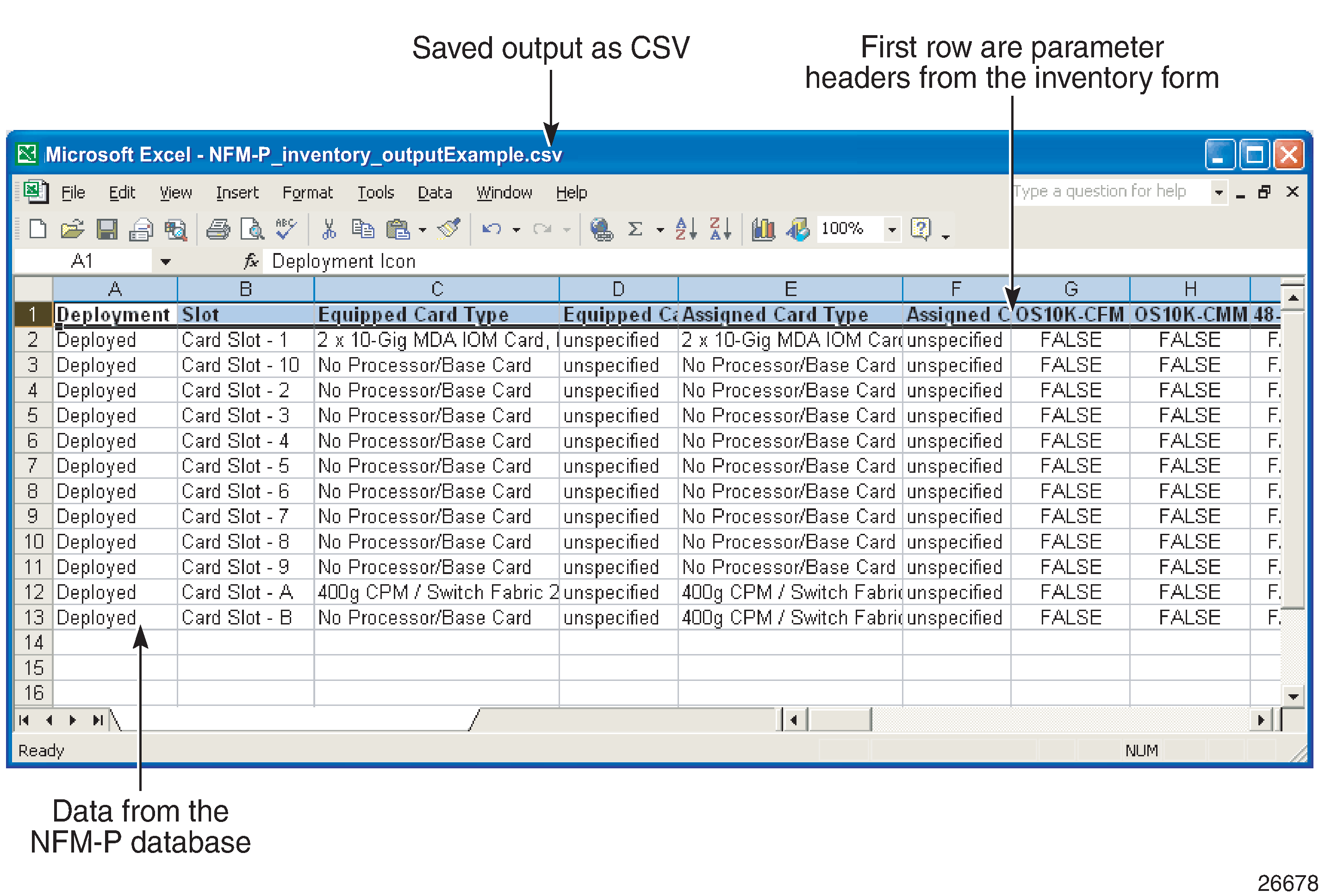 HTML inventory output