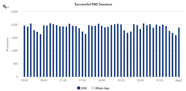 DNS Performance Session Details report—Successful DNS Sessions DNS Performance Session Details report—Successful DNS Sessions