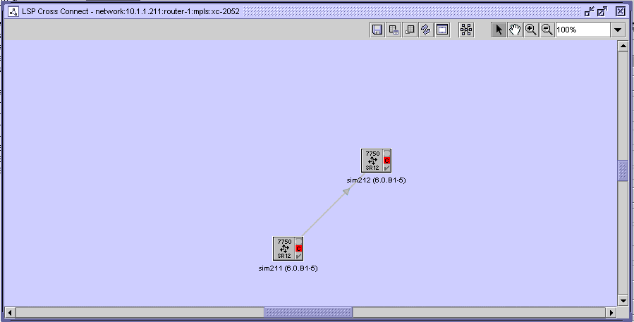 LSP cross-connect map LSP cross-connect map